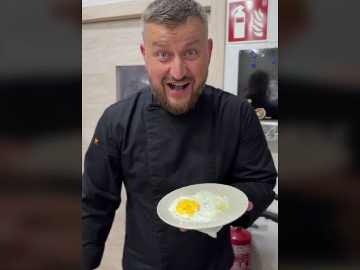 Reto conseguido, huevo frito en el microondas.