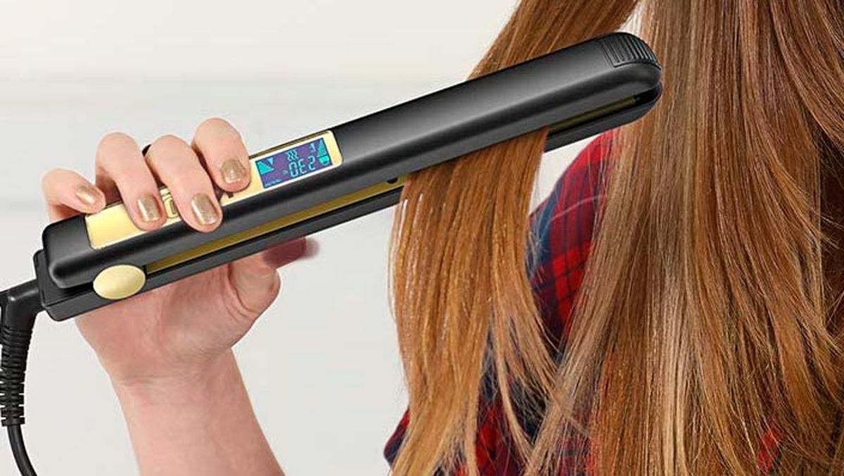 belleza planchas de pelo profesionales de titanio