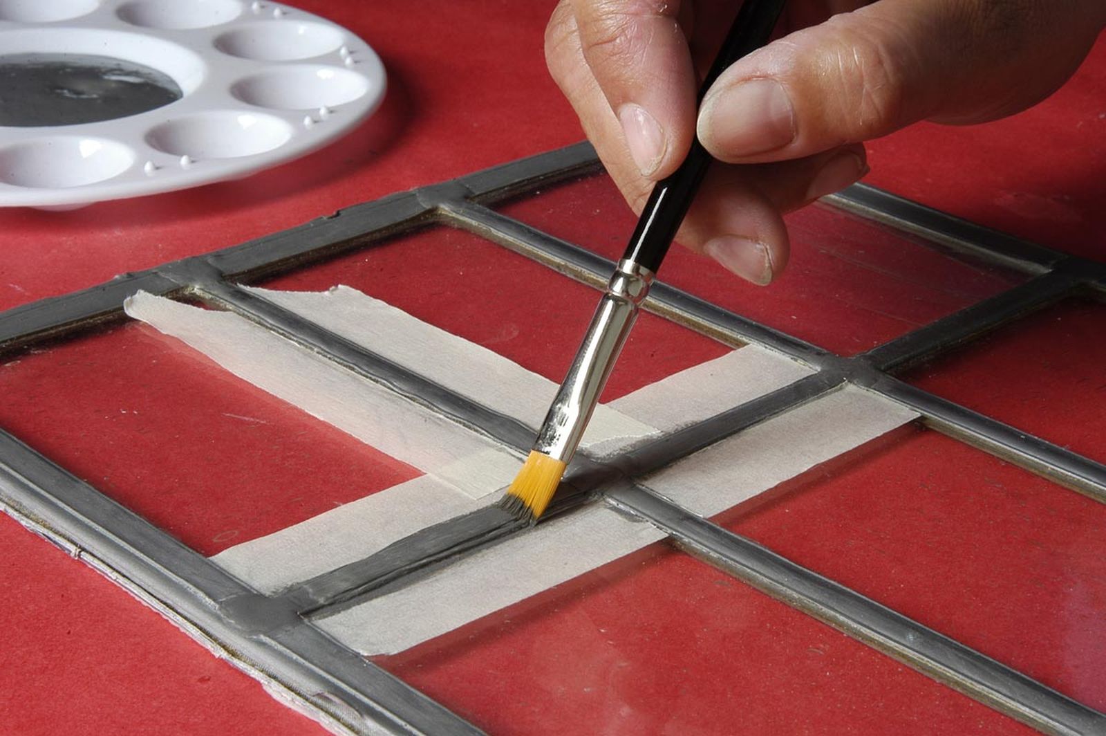 Reparación de vidriera emplomada paso 8