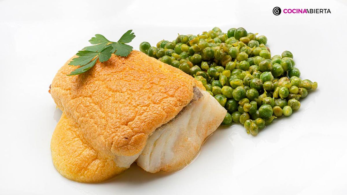 receta bacalao gratinado guisantes ka