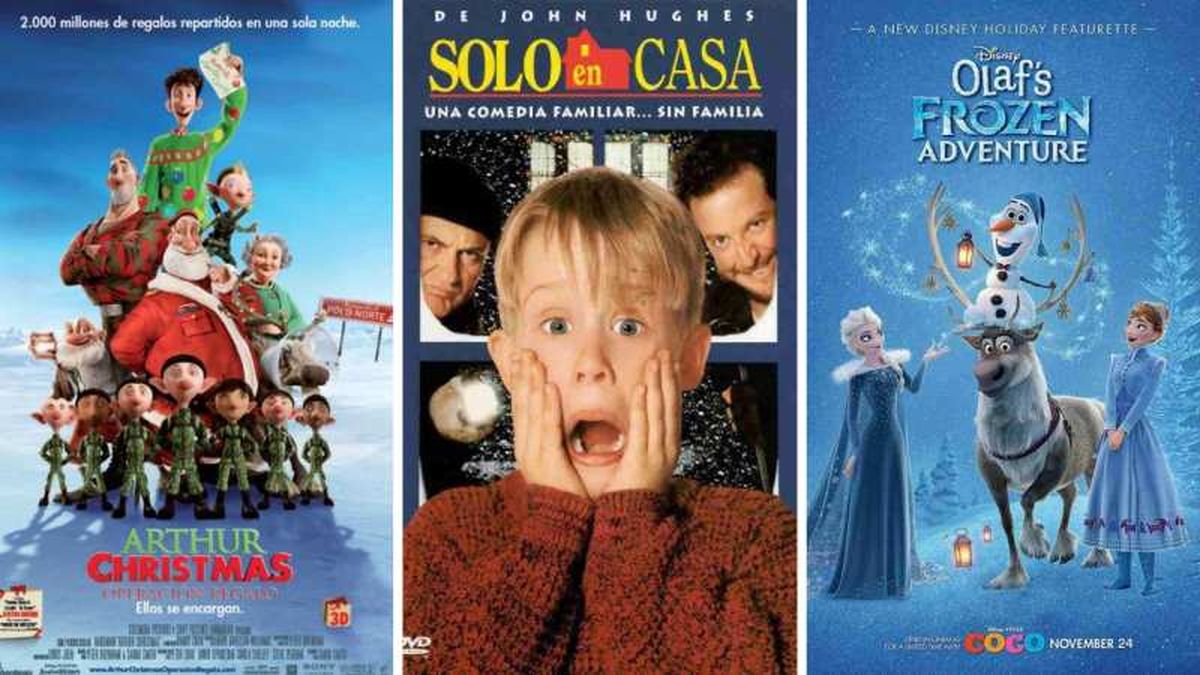 Tres clásicos de Navidad: Arthur Christmas, Solo en casa y  Olaf: otra aventura congelada de Frozen