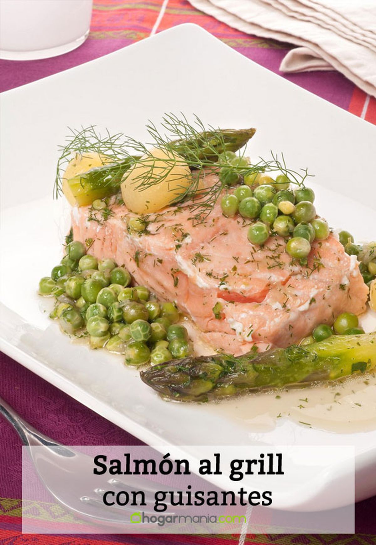 salmon grill guisantes pin
