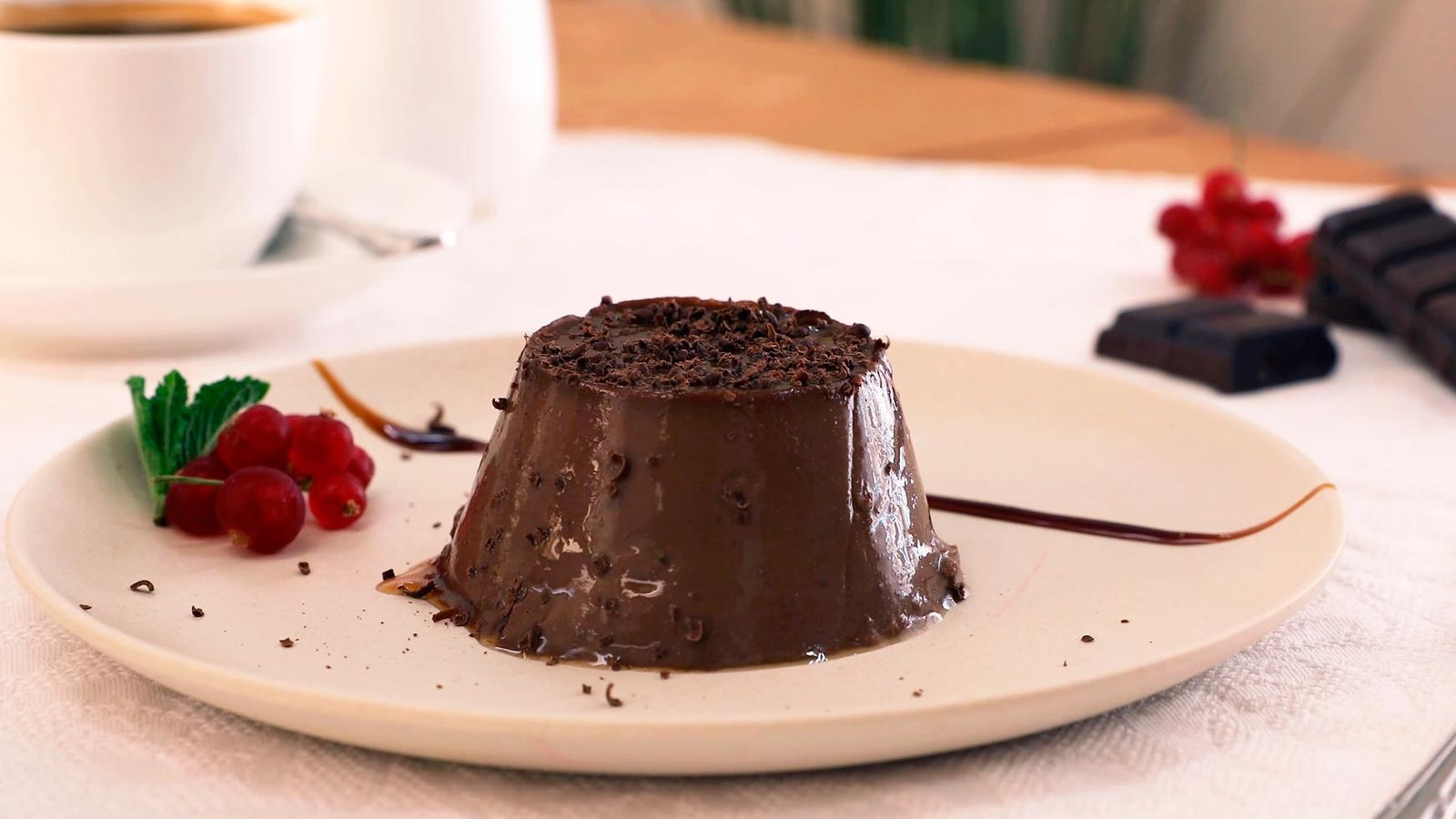 Receta de flan vegano de chocolate