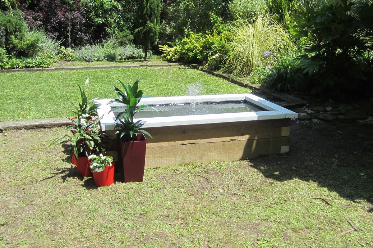 Estanque con traviesas