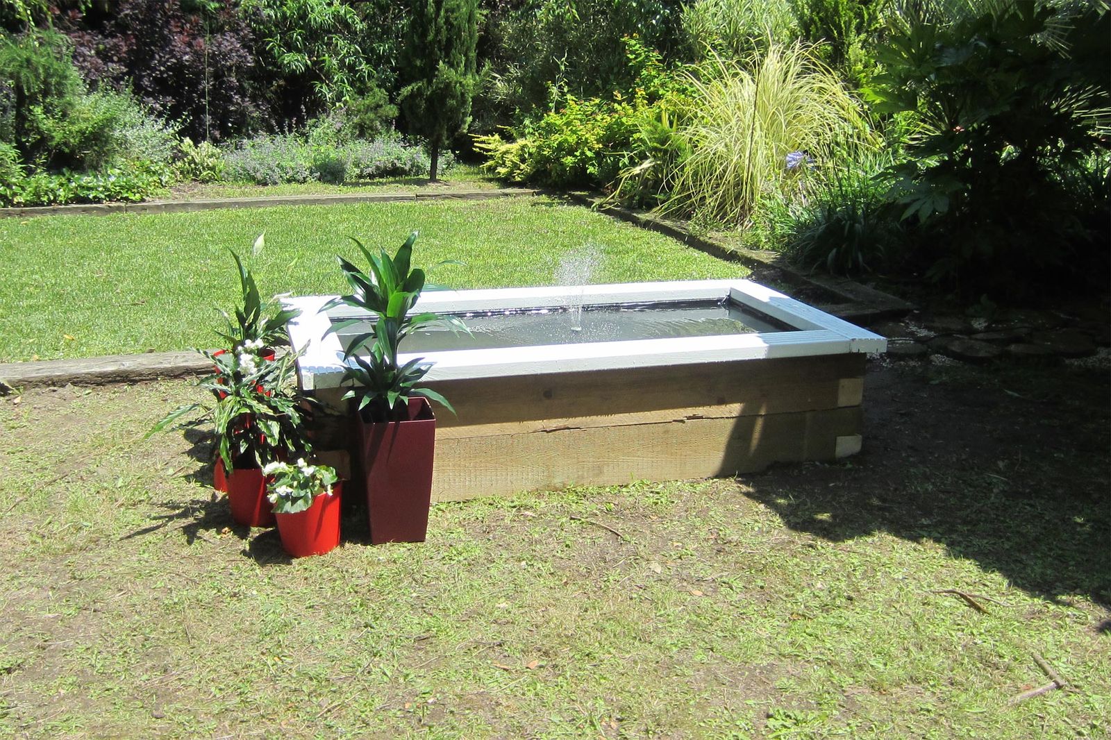 Estanque con traviesas