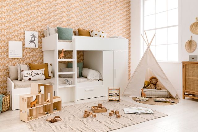 Dormitorios infantiles compartidos soluciones para disponer las camas en las habitaciones pequeñas 12