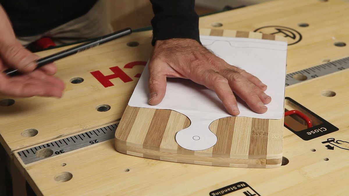 Cómo hacer un atril de cocina de madera paso 1