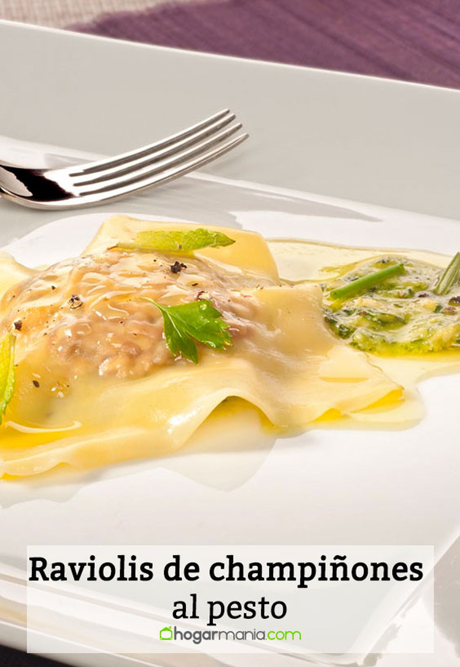 raviolis champinones pesto pin