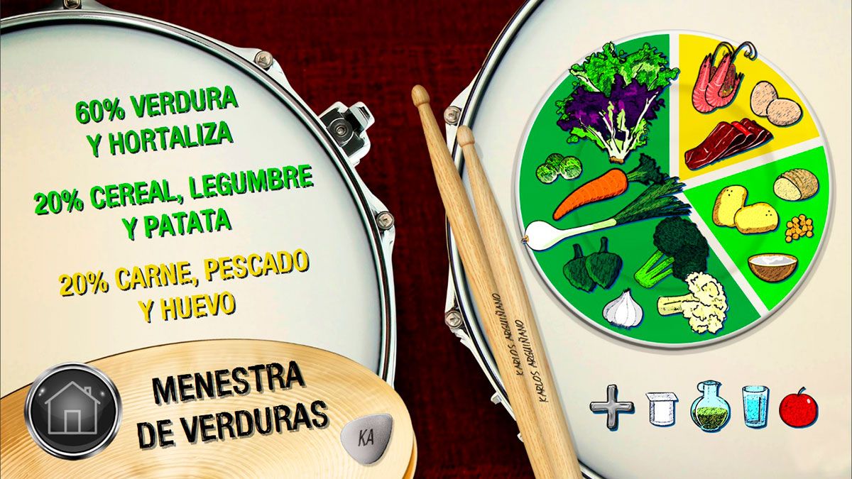 menestra verduras plato