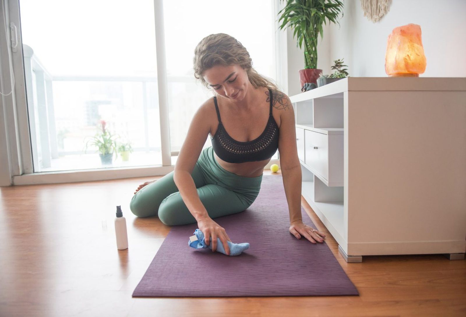 Método fácil para una esterilla limpia y desinfectada