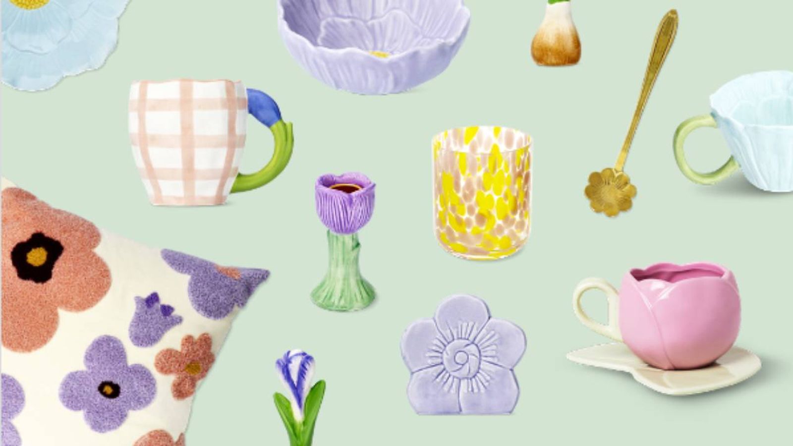 Productos de la colección floral.