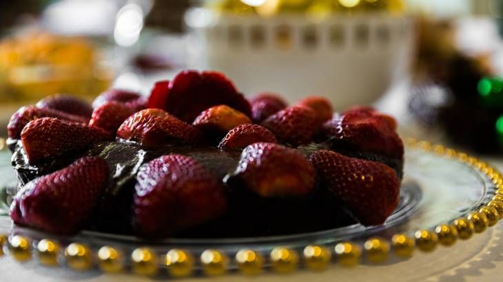 fresas con vino