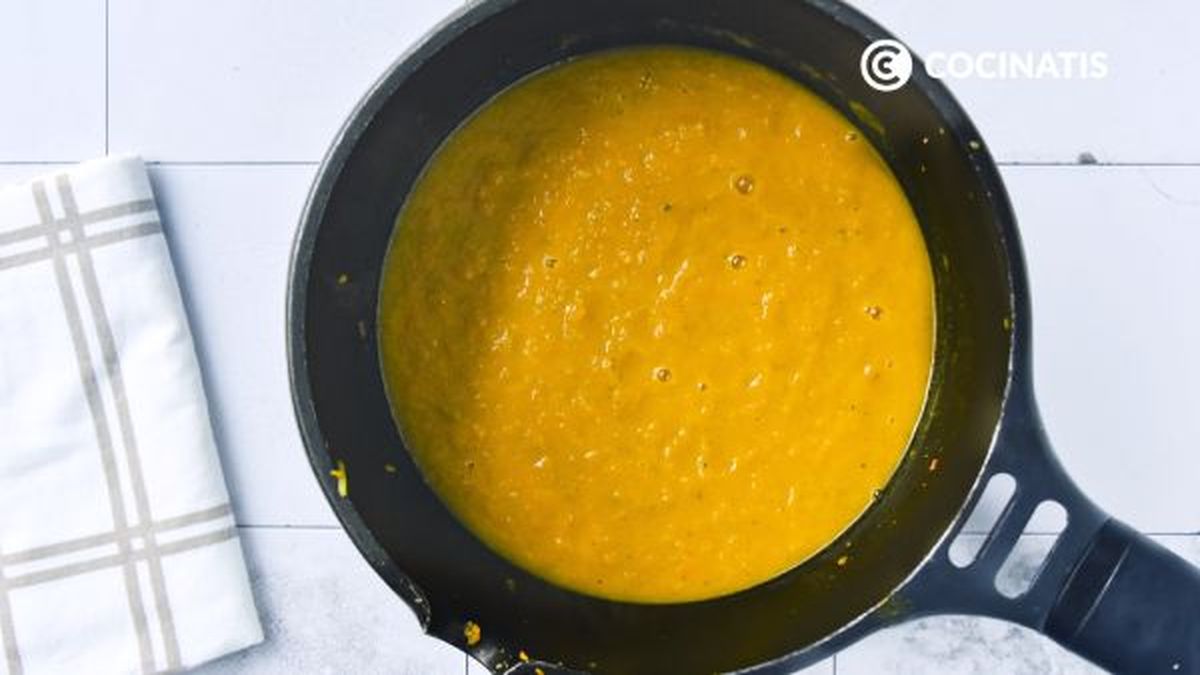 Trituramos la crema de zanahoria