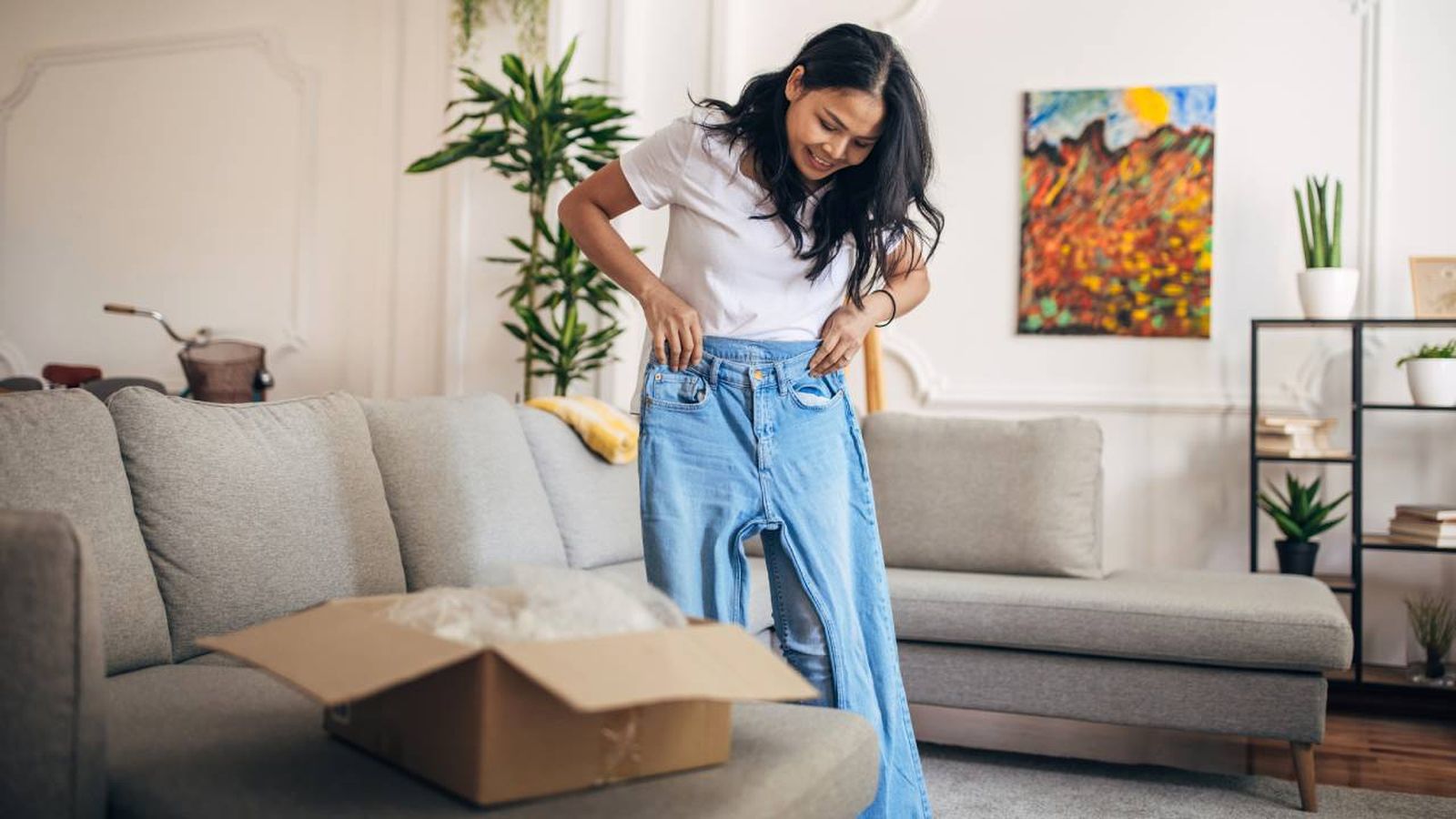 probar pantalon guia tallas