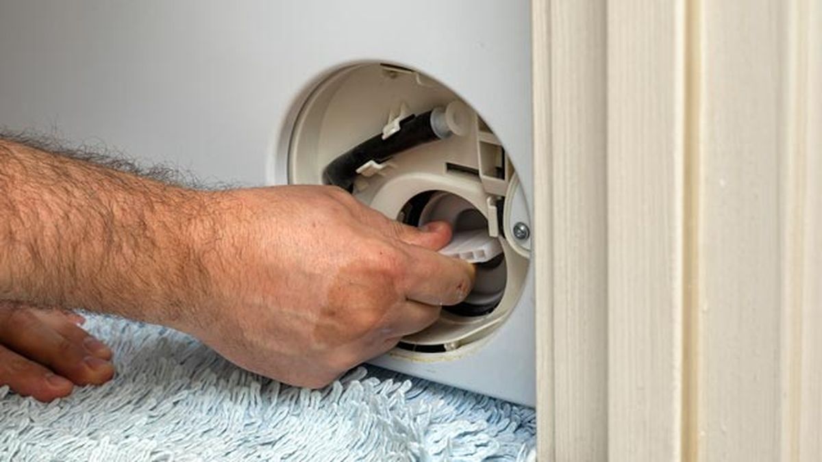 como limpiar filtro lavadora carga frontal paso 1