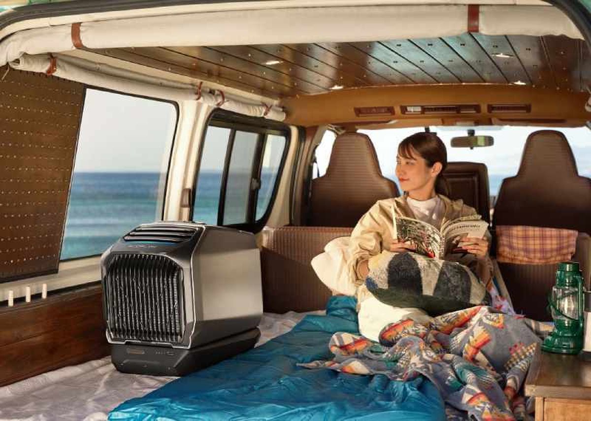 Aire acondicionado portatil en caravana