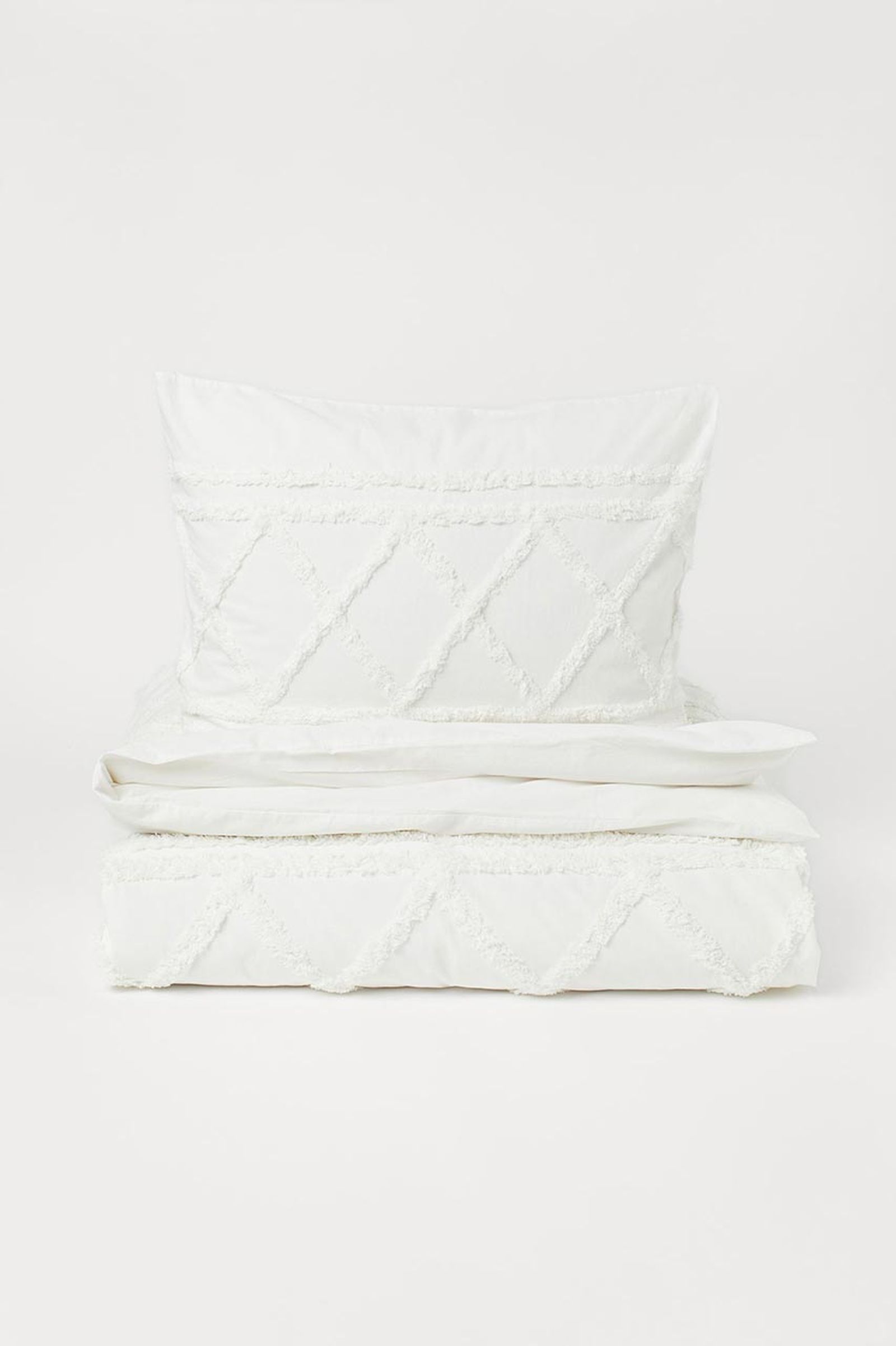funda nordica hm home blanca tufted