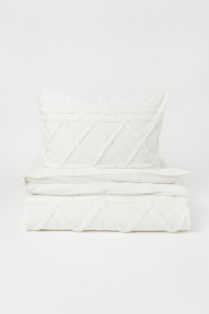 funda nordica hm home blanca tufted