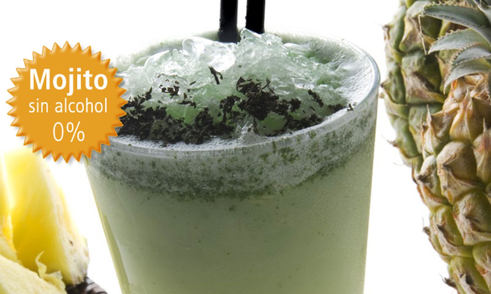 sorbete de mojito sin alcohol coctel
