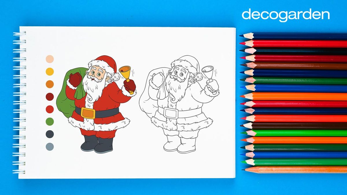 dibujos papa noel colorear 1