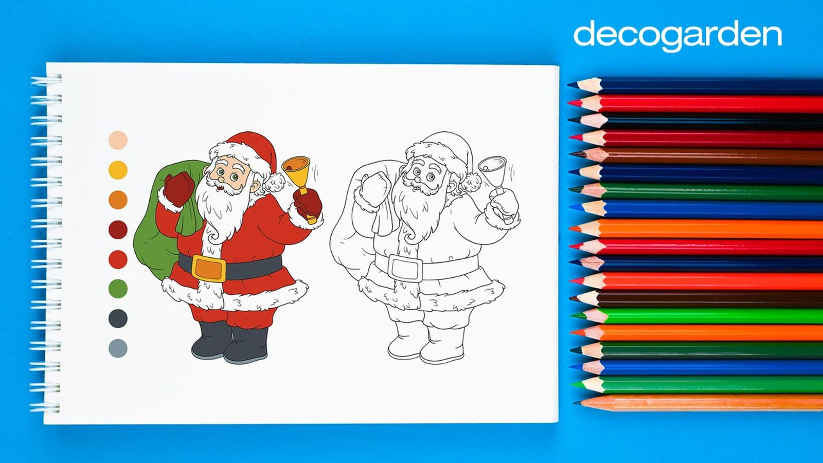 dibujos papa noel colorear 1
