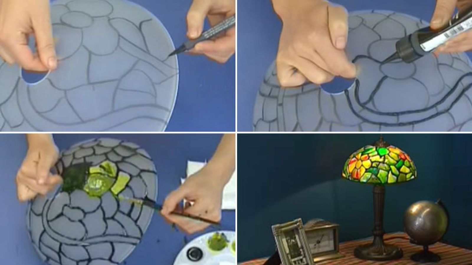 Cómo hacer una lámpara de estilo Tiffany