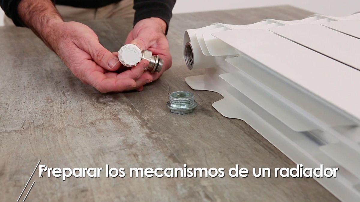 Colocar los mecanismos de un radiador paso 1