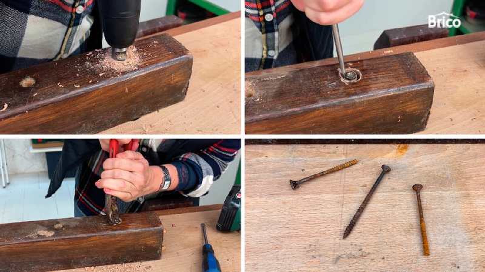 Pasos para sacar un tornillo roto con una broca fresadora