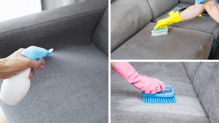 pasos limpiar sofa en seco