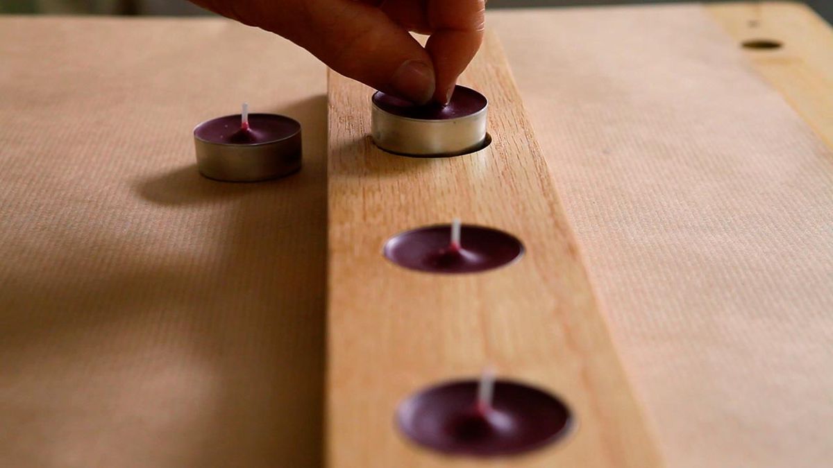 Portavelas de madera paso 8