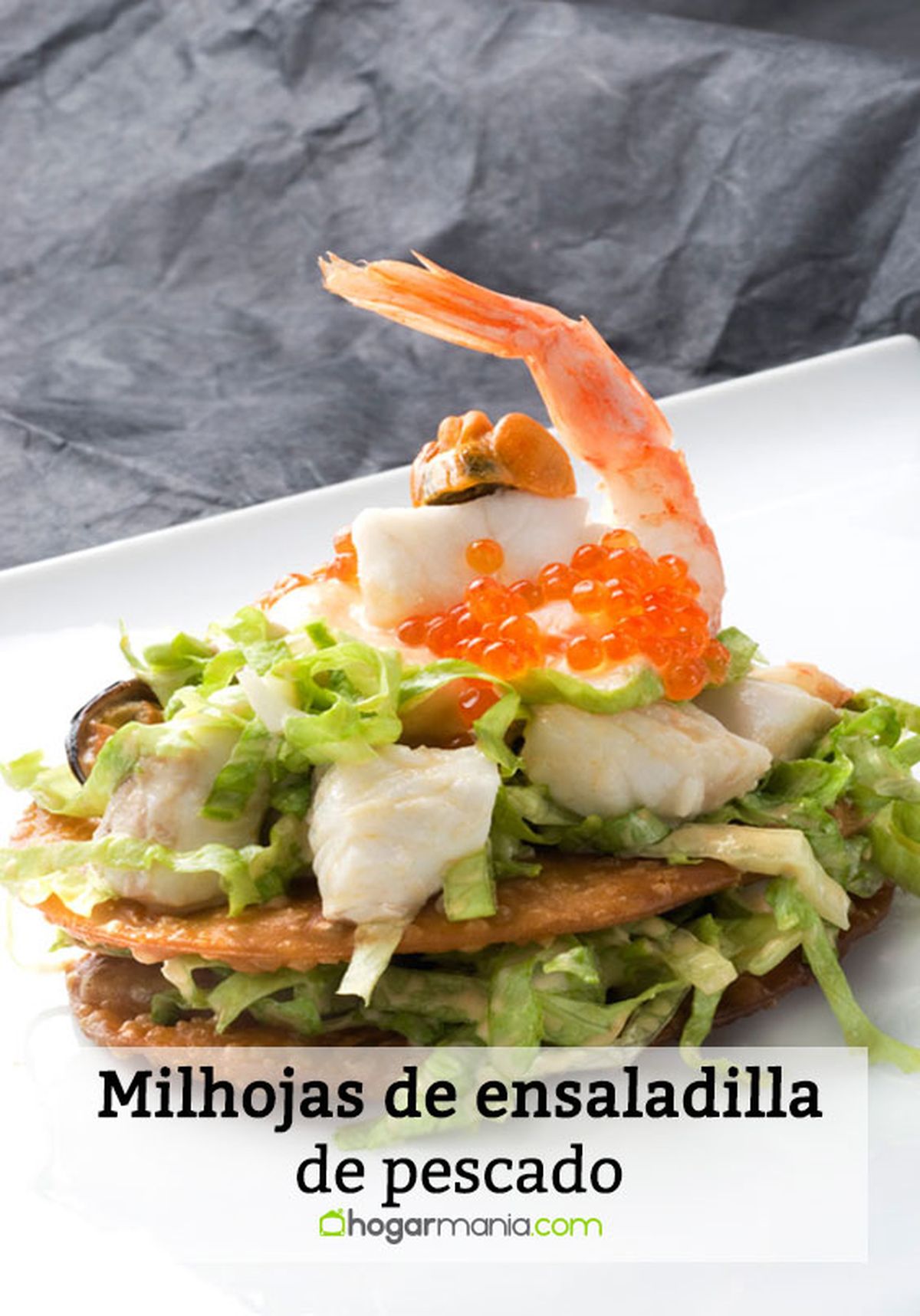 milhojas de ensaladilla de pescado pin