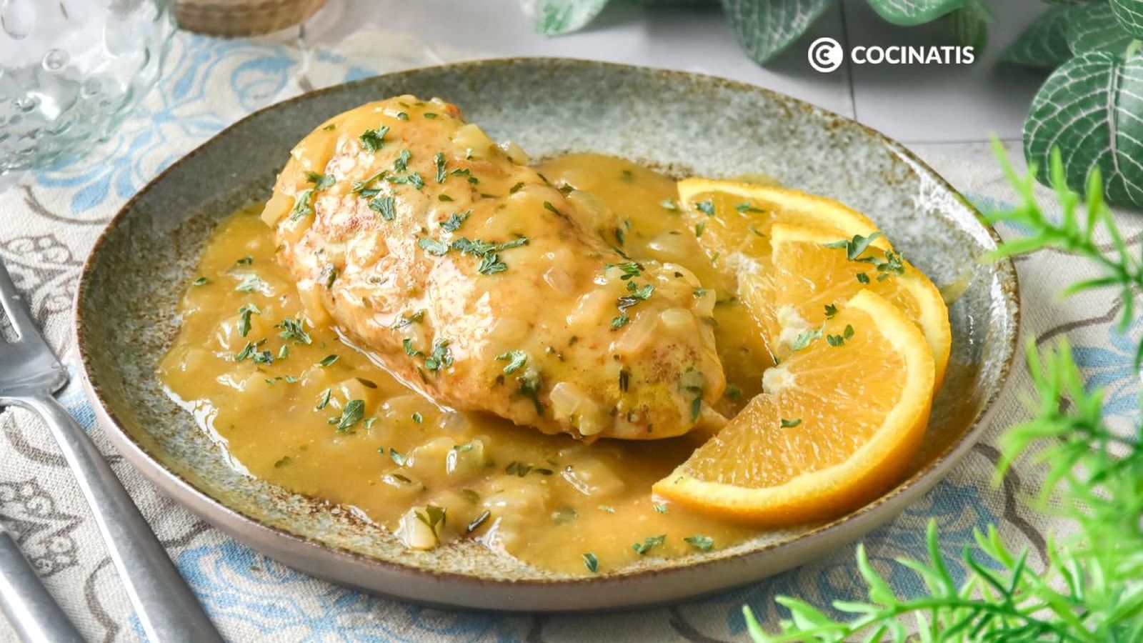 Pechuga de pollo a la naranja