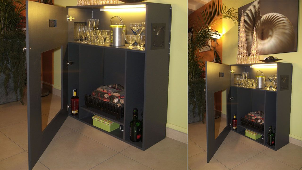 Mueble chimenea paso 17