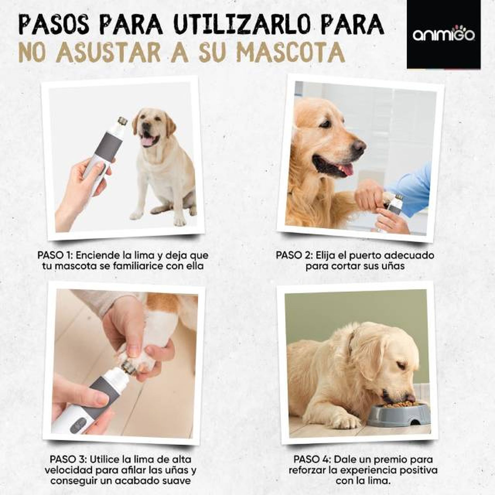 como usar limas de unas electricas para perros y gatos