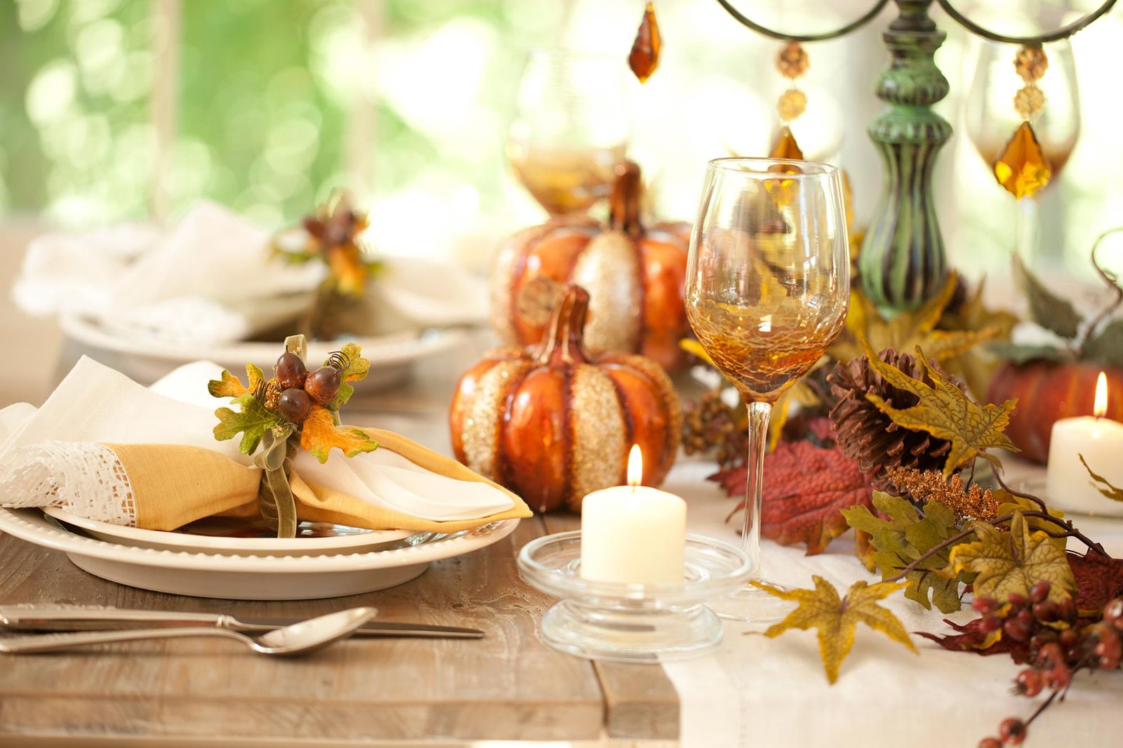 decoracion otono mesa