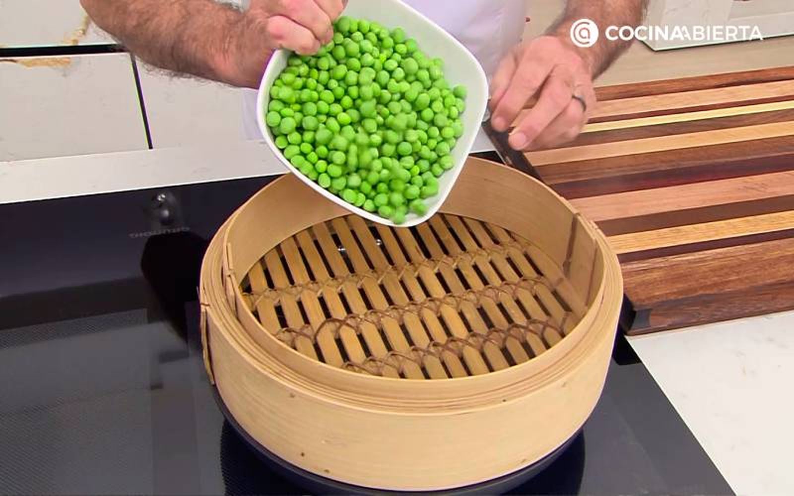Los guisantes al vapor se cocinan en 5 minutos