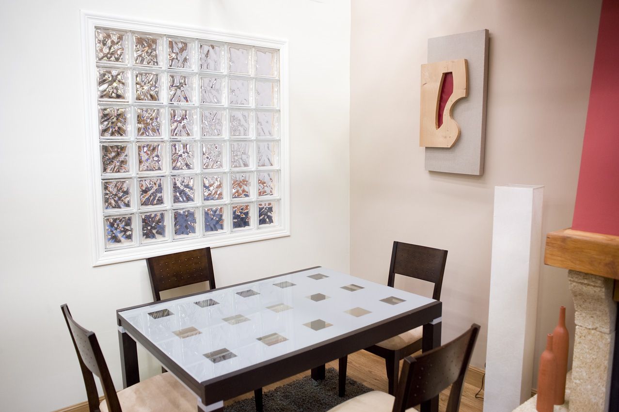 Ventana con bloques de vidrio o pavés paso 17