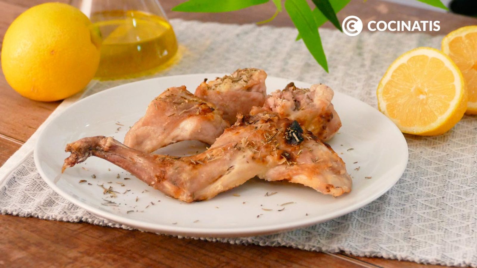 Receta de carne de conejo a la parrilla con limón