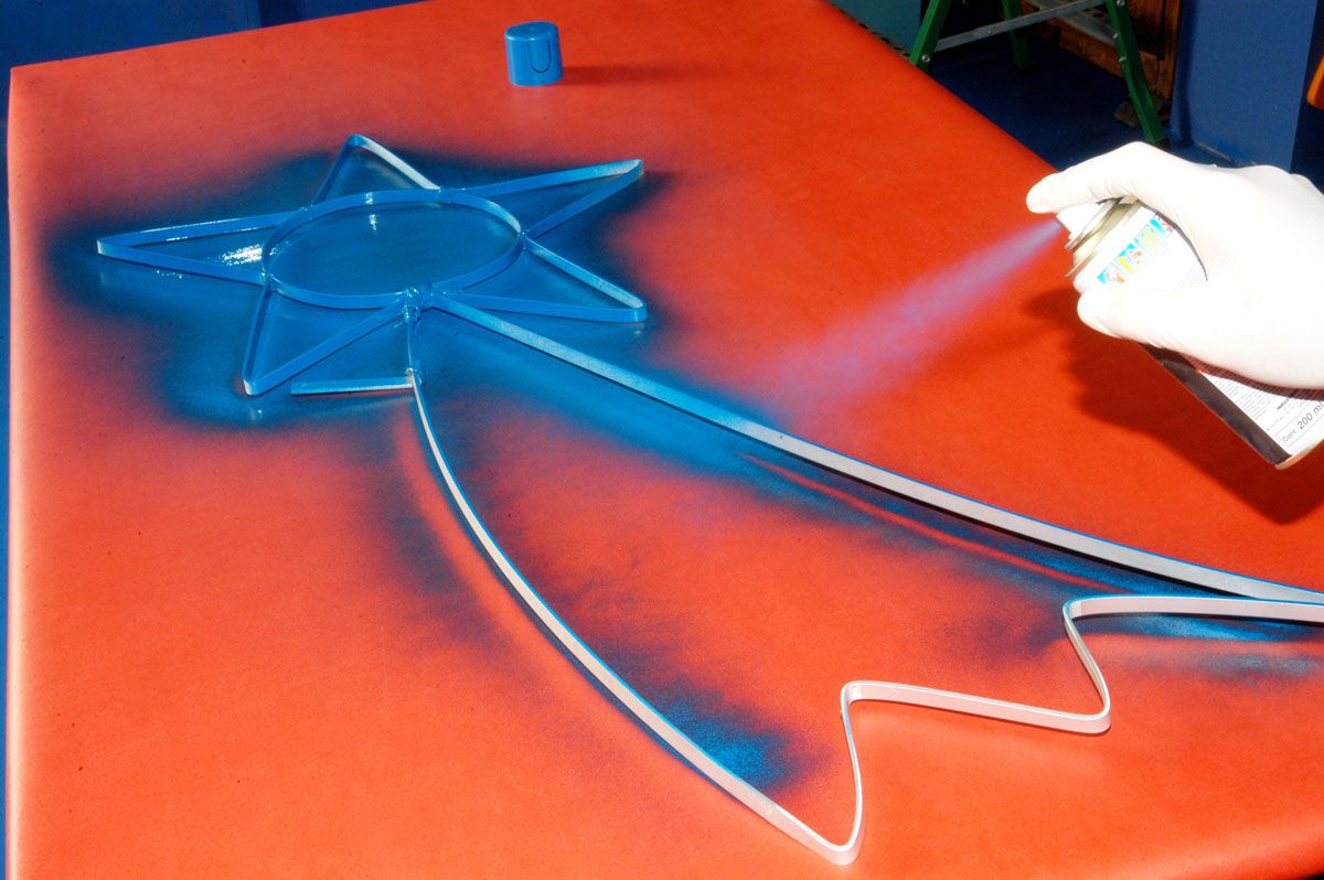 Estrella con tubo luminoso paso 10