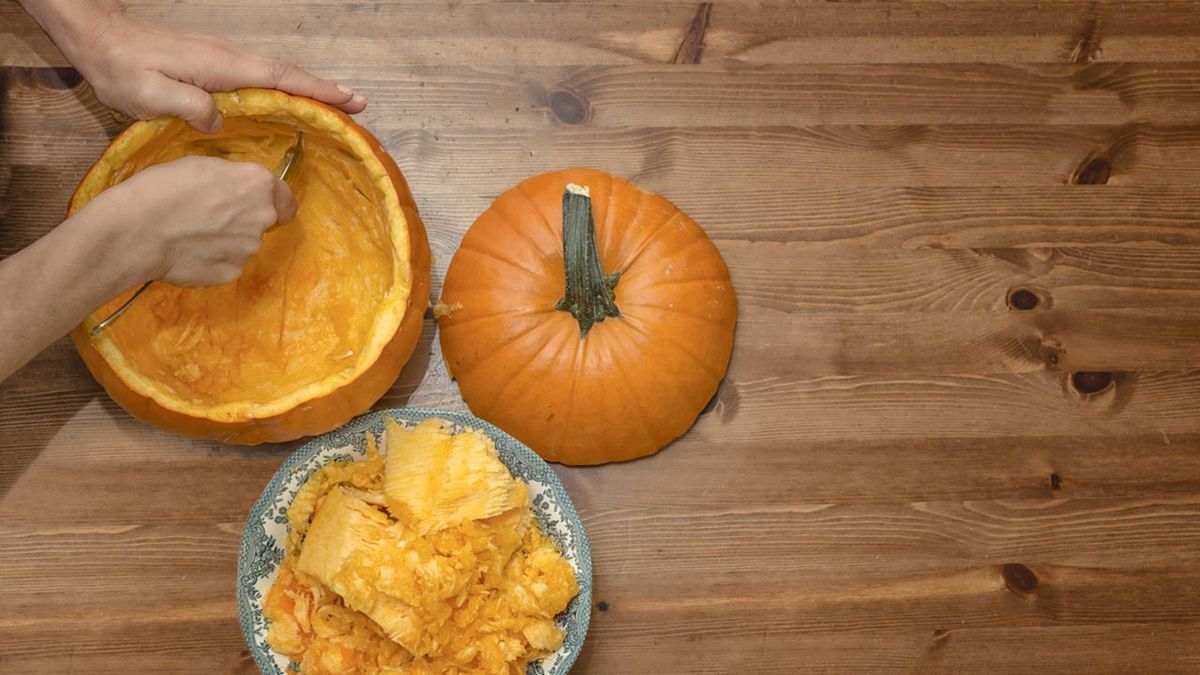 como vaciar una calabaza