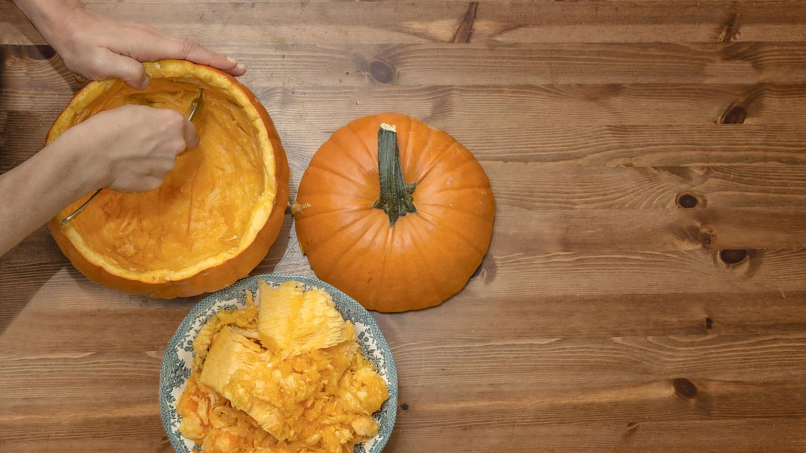 como vaciar una calabaza