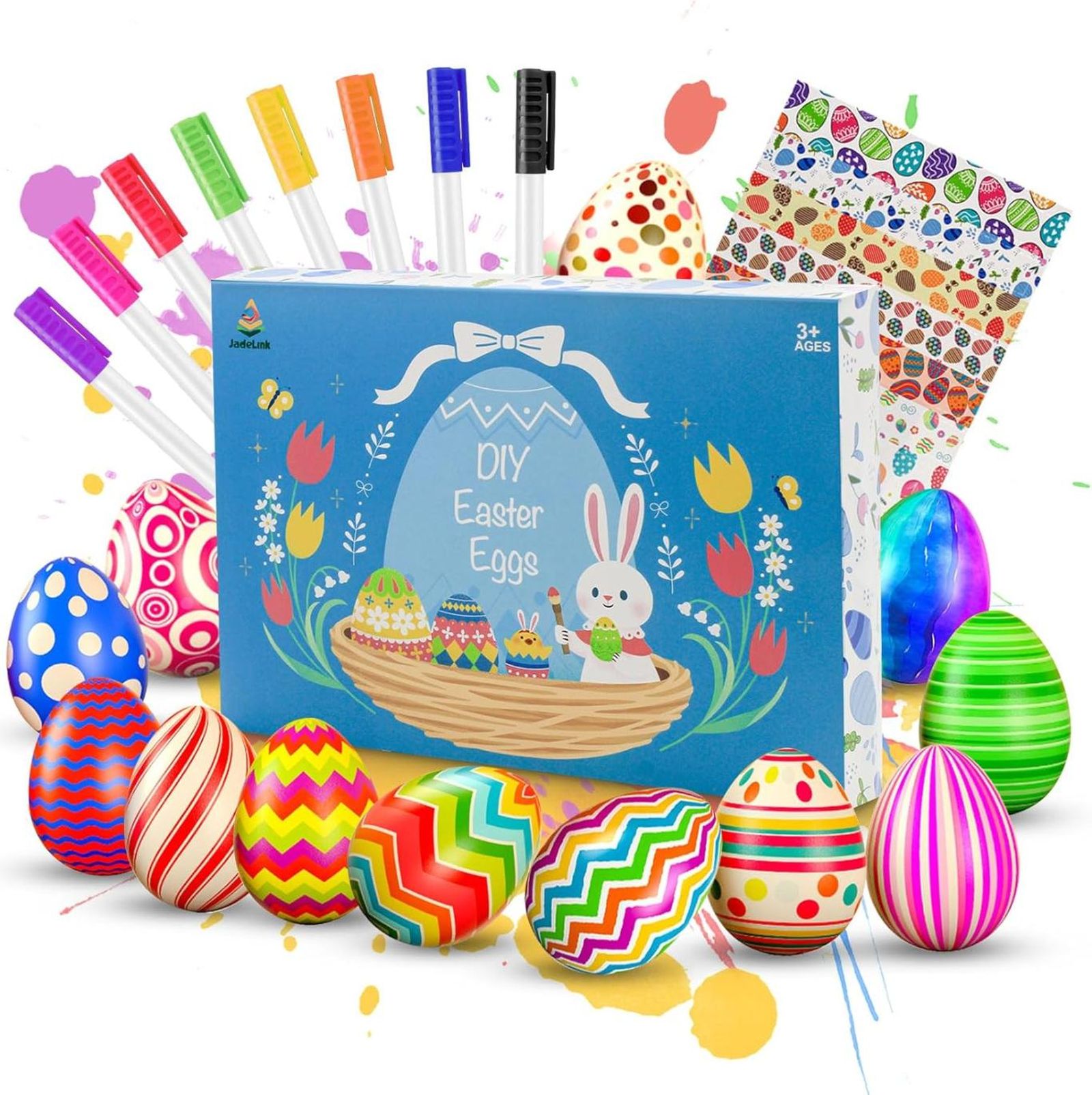 Kit para pintar huevos de Pascua.