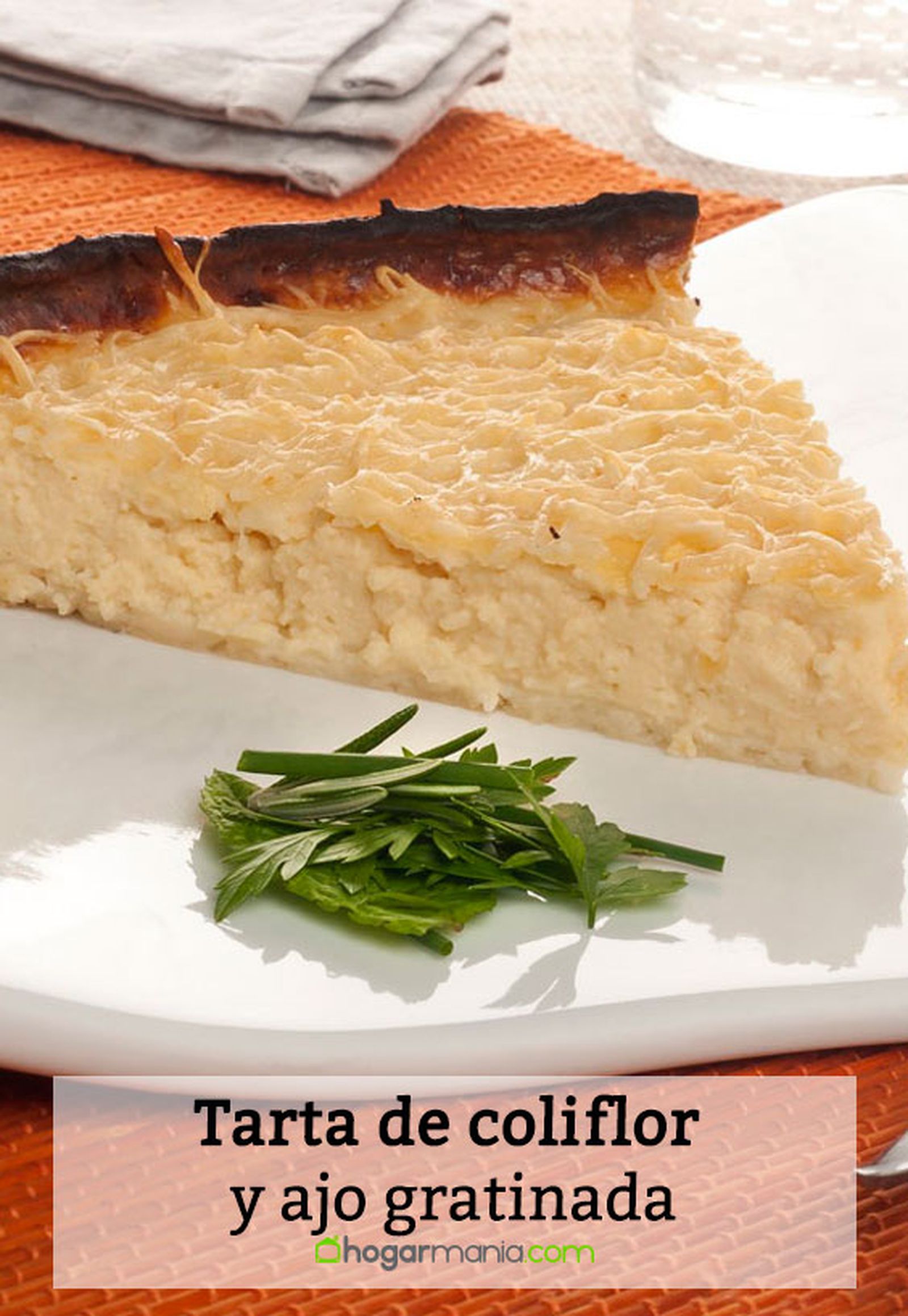 tarta coliflor ajo gratinada pin