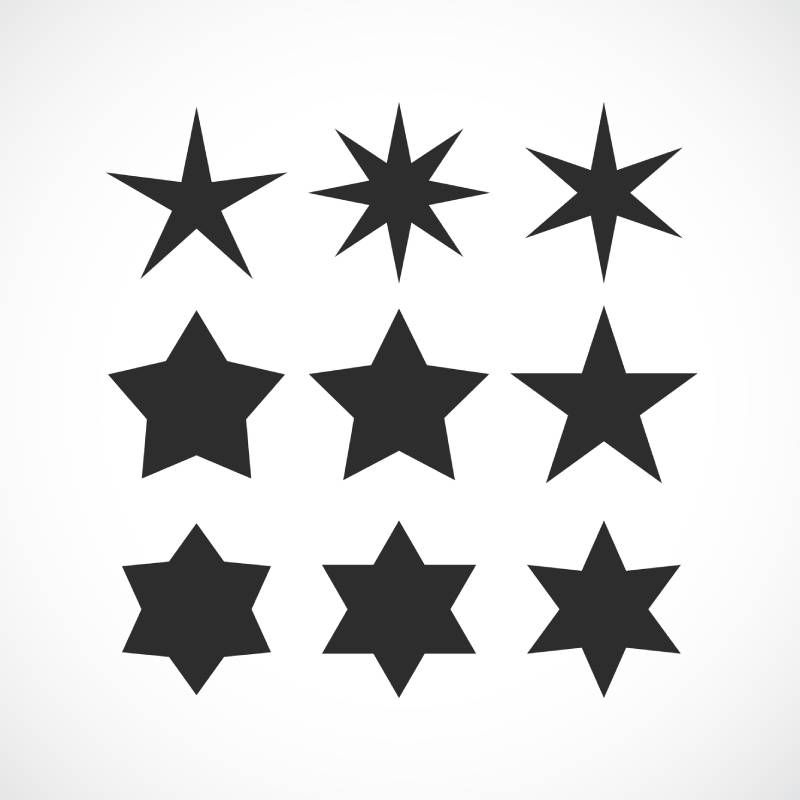 Plantillas para hacer manualidades de estrellas.