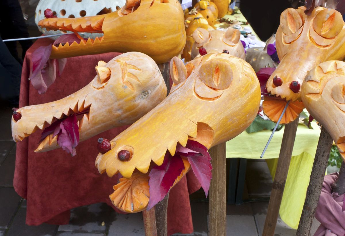 Decoración original con calabazas 3