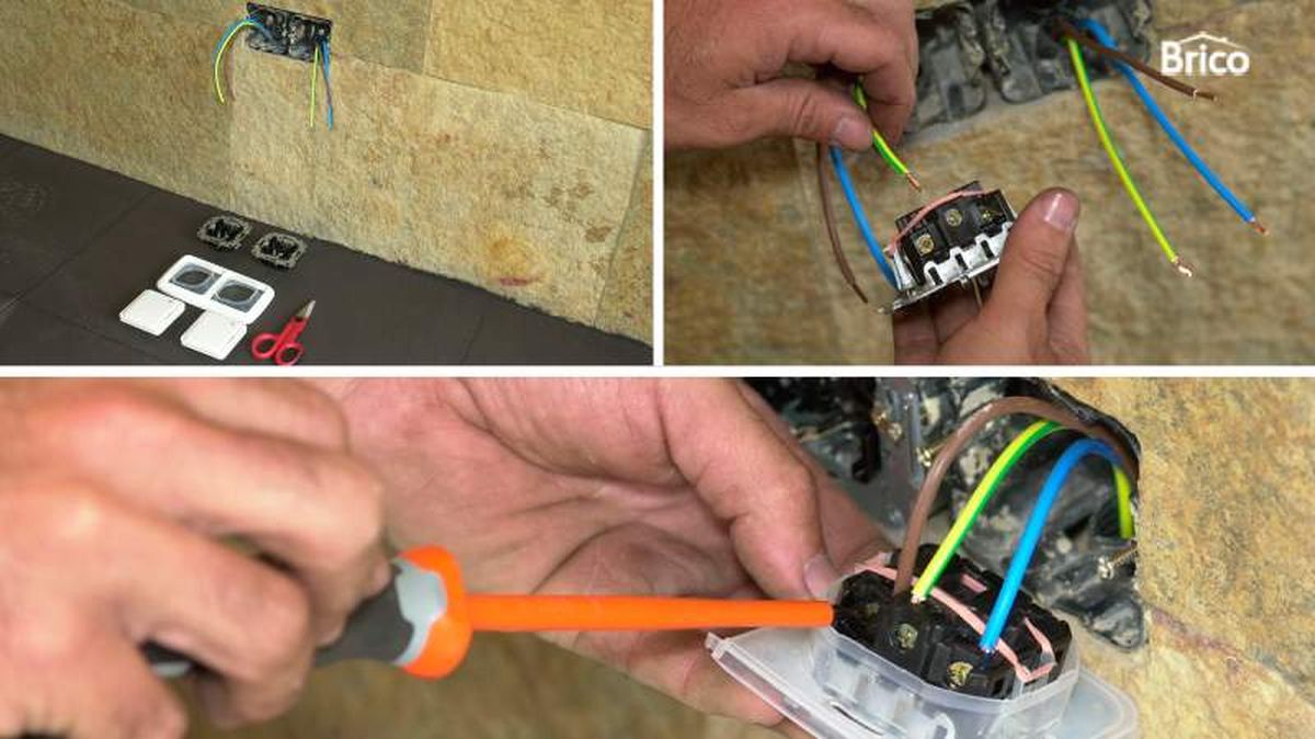 Pasos para instalar un enchufe estanco doble