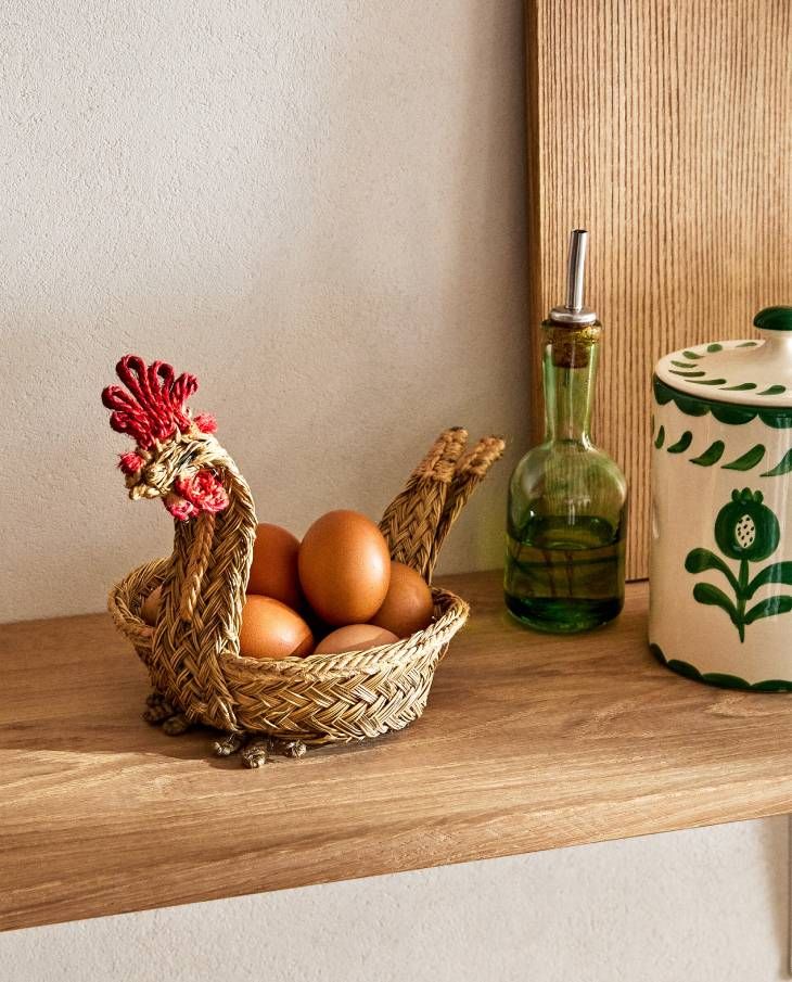 cesta gallina esparto zara home
