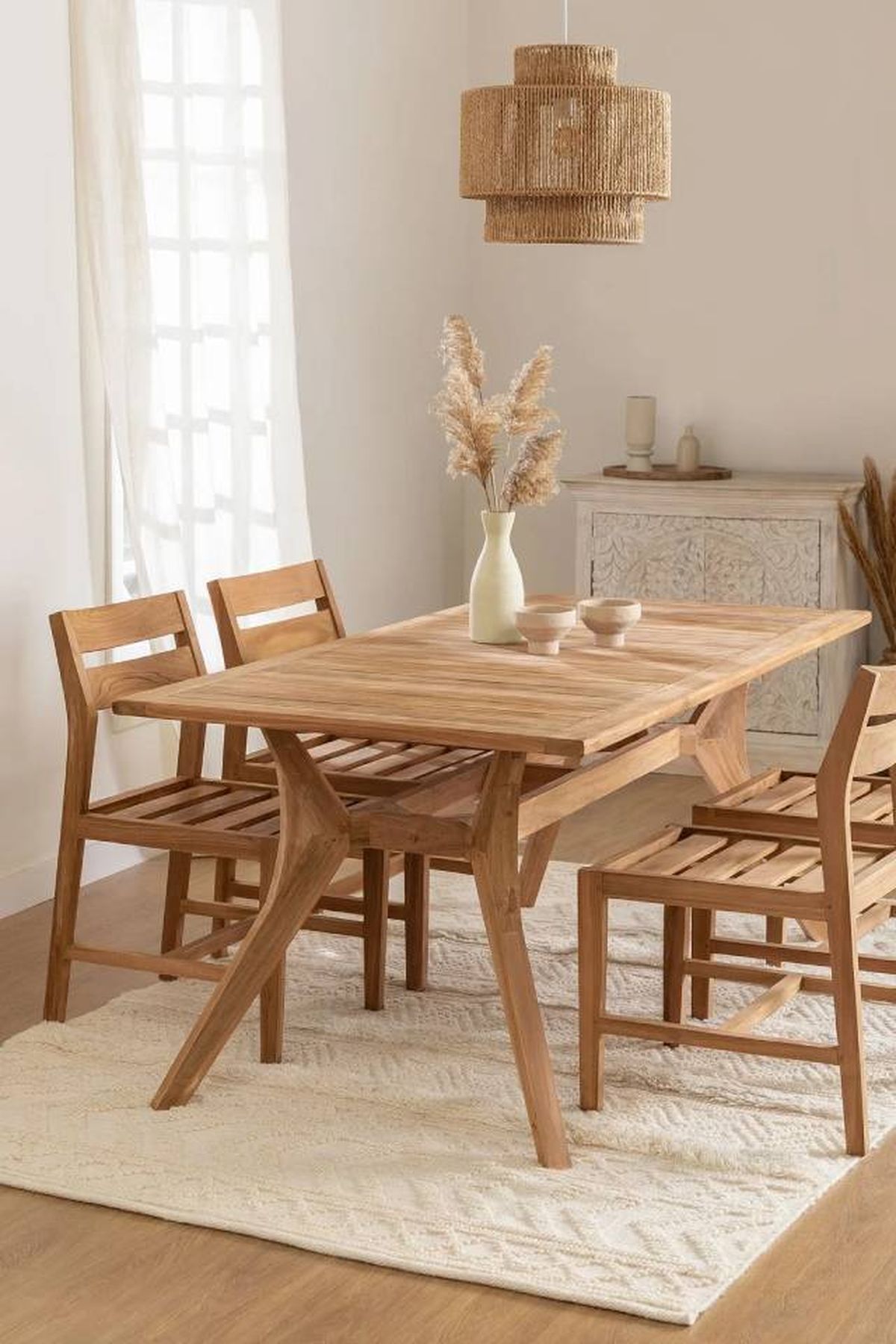 mesa cocina madera natural sklum