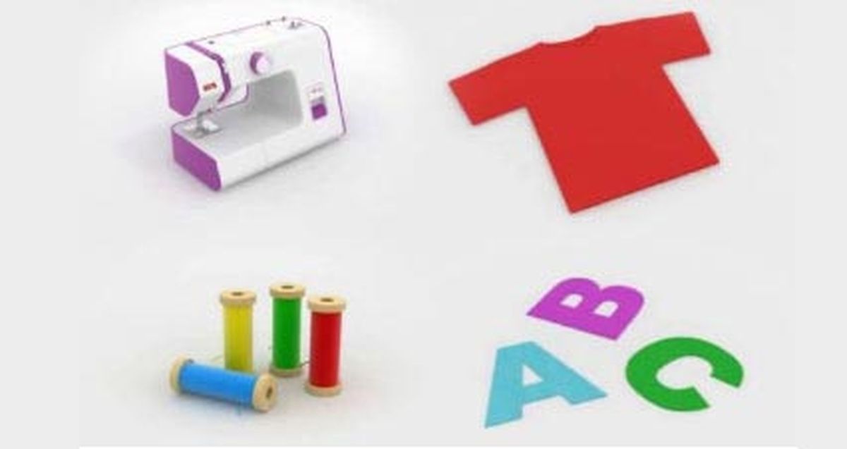 coser letras camisetas materiales