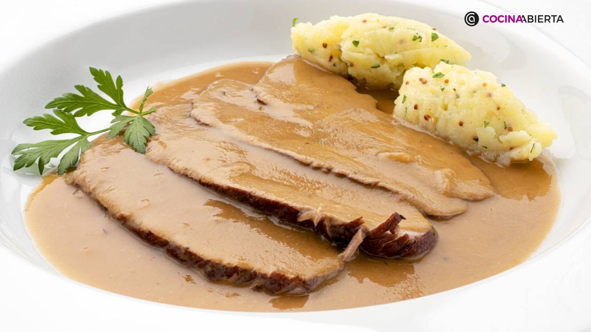 rabillo ternera salsa pure patata mostaza